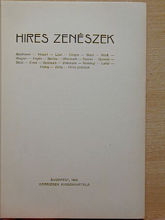 Hires zenészek [antikvár]