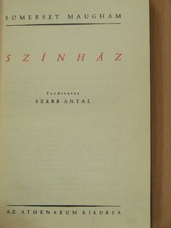 Somerset Maugham - Színház [antikvár]