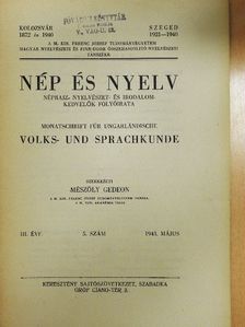 Győrffy István - Nép és nyelv 1943. május [antikvár]