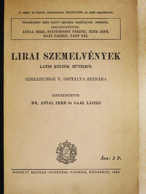 Albius Tibullus - Lirai szemelvények [antikvár]