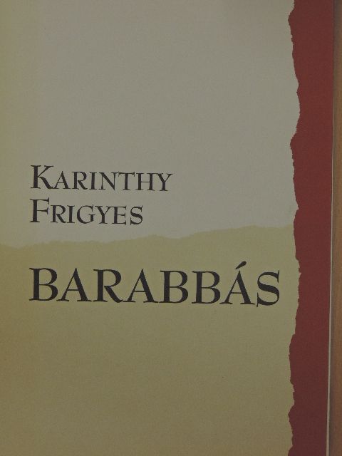 Karinthy Frigyes - Barabbás [antikvár]