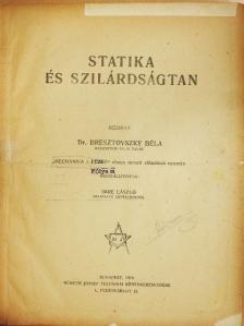 Dr. Bresztovszky Béla - Statika és szilárdságtan [antikvár]