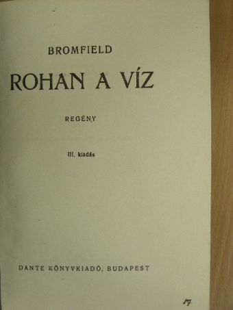 Louis Bromfield - Rohan a víz [antikvár]