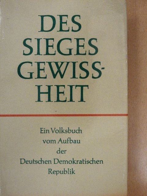 Bertolt Brecht - Des Sieges Gewissheit [antikvár]