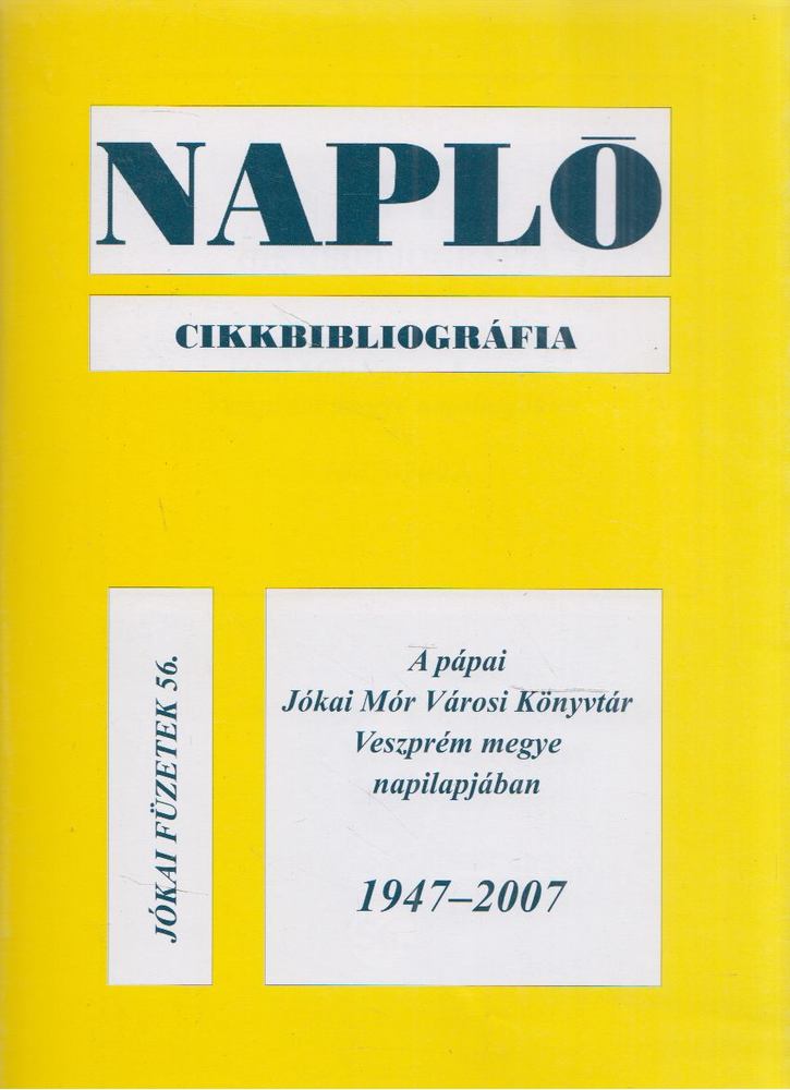 Hermann István - Napló - Cikkbibliográfia [antikvár]
