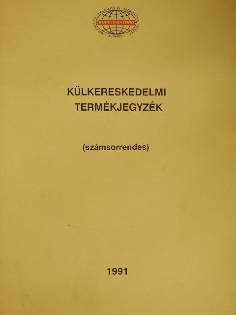 Külkereskedelmi termékjegyzék [antikvár]