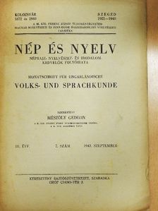 Alföldi Rezső - Nép és nyelv 1943. szeptember [antikvár]