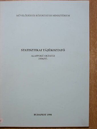 Statisztikai tájékoztató [antikvár]