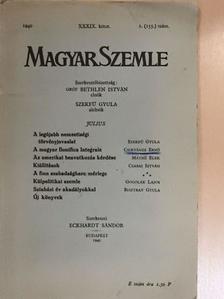 Bisztray Gyula - Magyar Szemle 1940. július [antikvár]