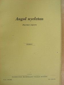 Angol nyelvtan [antikvár]