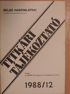 Titkári tájékoztató 1988/12. [antikvár]