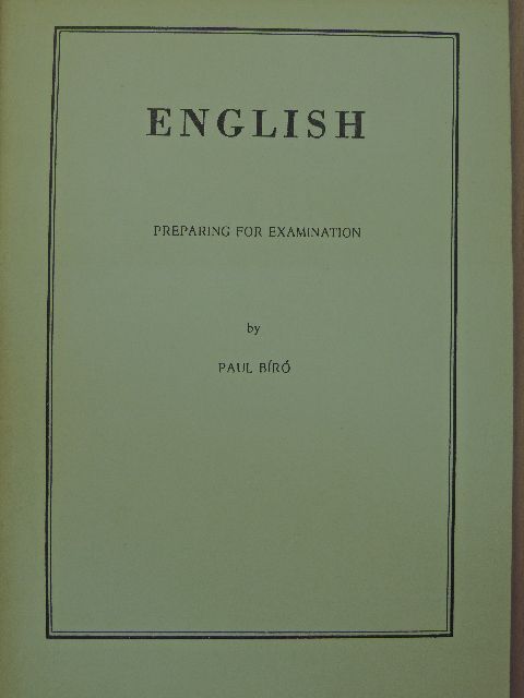 Bíró Pál - English [antikvár]