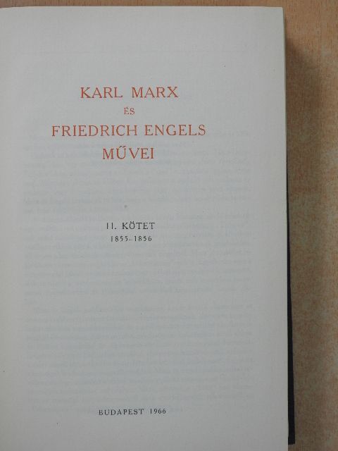 Friedrich Engels - Karl Marx és Friedrich Engels művei 11. [antikvár]