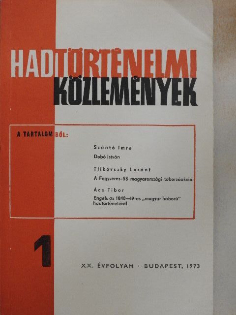 Ács Tibor - Hadtörténelmi közlemények 1973/1. [antikvár]