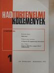 Ács Tibor - Hadtörténelmi közlemények 1973/1. [antikvár]