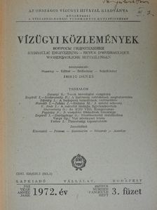 Baranyi Sándor - Vízügyi Közlemények 1972/3. [antikvár]