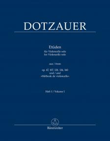 DOTZAUER - ETÜDEN FÜR VIOLONCELLO SOLO AUS OP.47, 107, 120, 126, 160 UND &quot;MÉTHODE DE VIOLONCELLE&quot; HEFT I