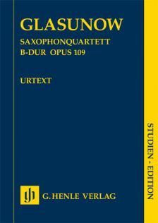 GLAZUNOV (GLASUNOW) - SAXOPHONQUARTETT B-DUR OP.109, STUDIEN EDITION