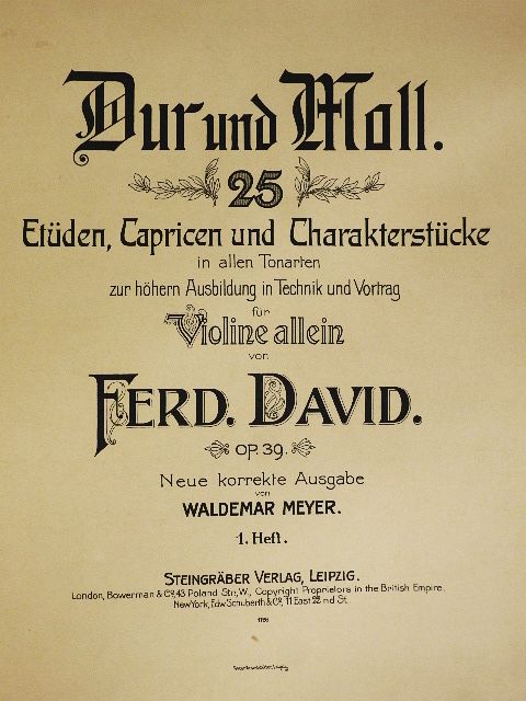 Ferd. David - Dur und Moll I. [antikvár]