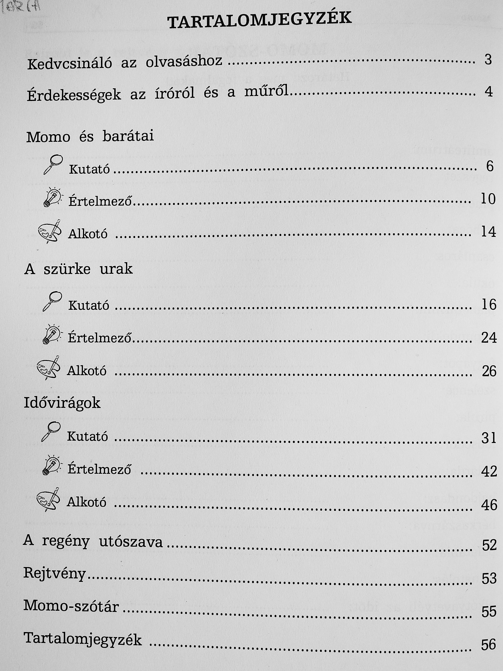 Olvasmánynapló Michael Ende Momo című regényéhez [antikvár]