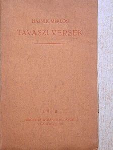 Hajnik Miklós - Tavaszi versek [antikvár]
