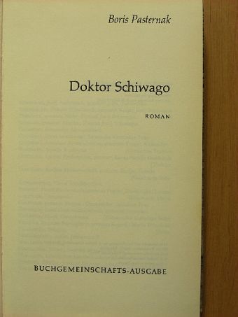 Boris Pasternak - Doktor Schiwago [antikvár]