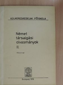 Bartha Magdolna - Német társalgási olvasmányok II. [antikvár]