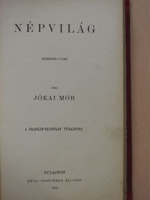 Jókai Mór - Népvilág [antikvár]