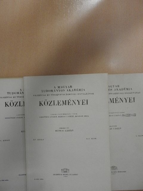 Bródy András - A Magyar Tudományos Akadémia Filozófiai és Történettudományi Osztályának közleményei 1966/1-4. [antikvár]