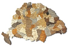 Fa Nagy-Magyarország 3D puzzle falitérkép 70x42cm