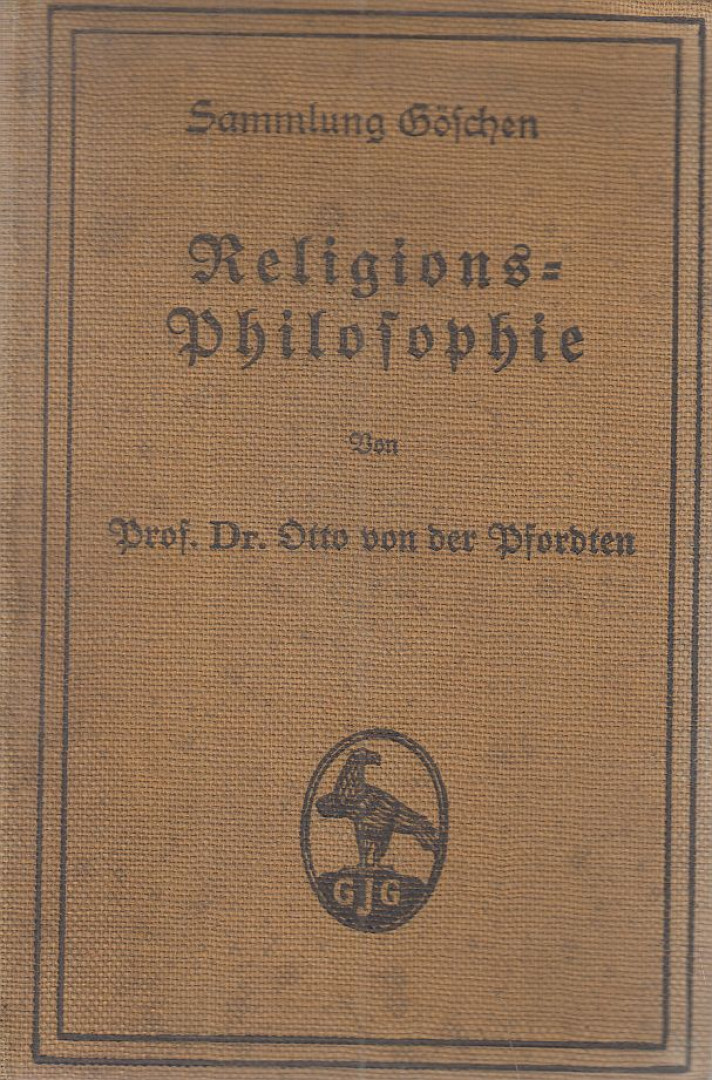 Dr. Otto von der Pfordten - Religions-Philosophie [antikvár]