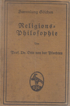 Dr. Otto von der Pfordten - Religions-Philosophie [antikvár]