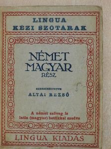 Magyar-német és német-magyar zsebszótár II. [antikvár]