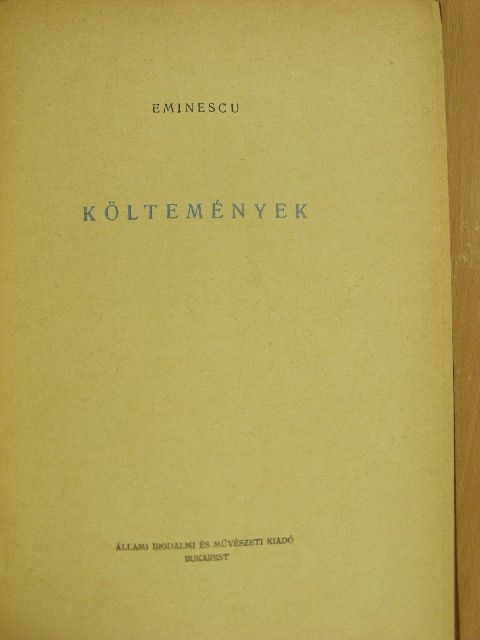 Eminescu - Költemények [antikvár]