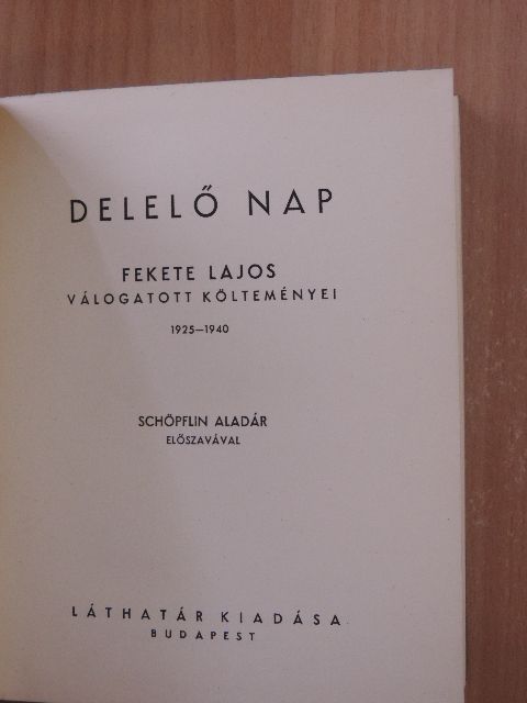 Fekete Lajos - Delelő nap [antikvár]