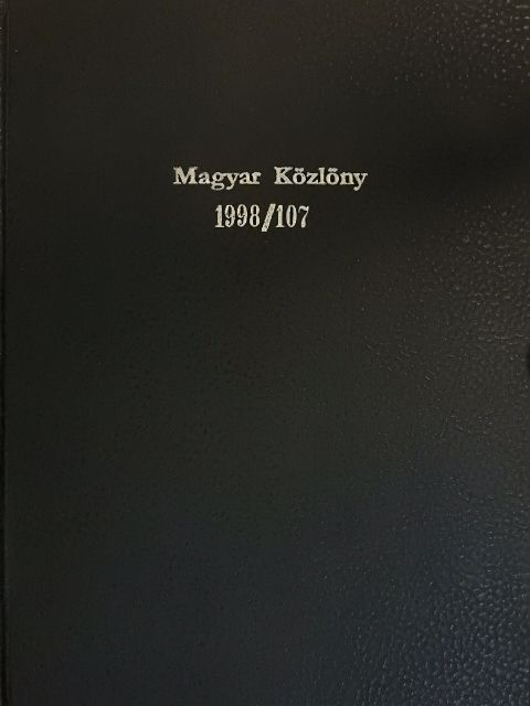 Magyar Közlöny 1998. december 1. [antikvár]