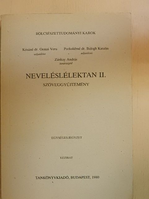 Neveléslélektan II. [antikvár]