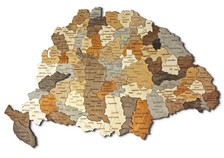 Fa Nagy-Magyarország 3D puzzle falitérkép 100x66cm