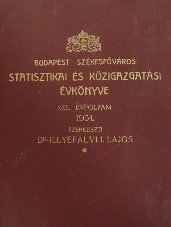 Budapest Székesfőváros Statisztikai és Közigazgatási Évkönyve 1934. [antikvár]
