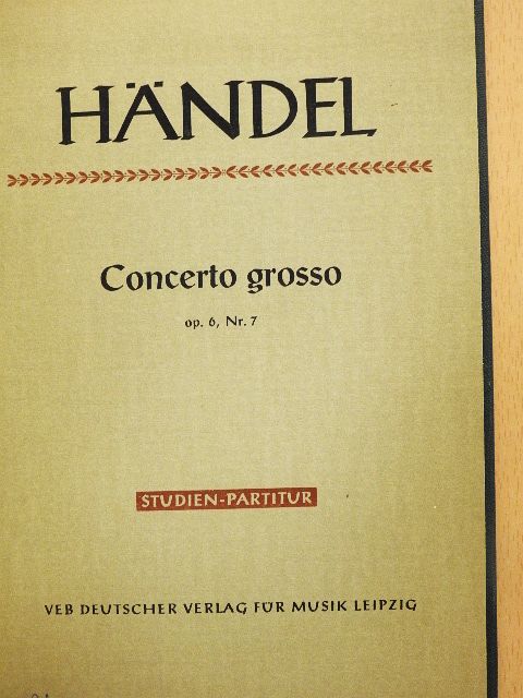 Georg Friedrich Händel - Concerto grosso [antikvár]