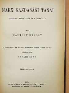 Kautsky Károly - Marx gazdasági tanai [antikvár]