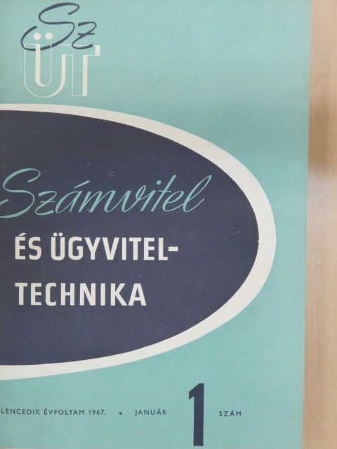 Dr. Cotel Kornél - Számvitel és ügyviteltechnika 1967. január-december [antikvár]