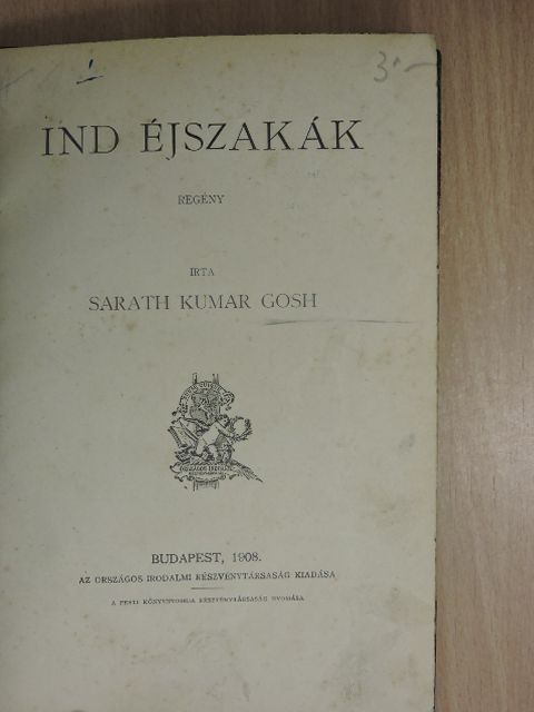 Sarath Kumar Gosh - Ind éjszakák [antikvár]