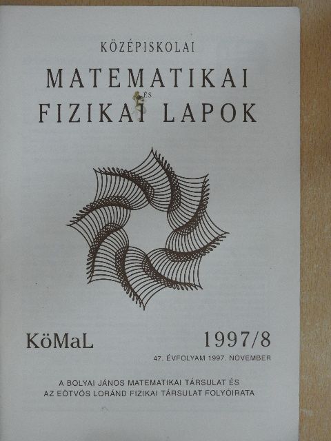 Csaba György Gábor - Középiskolai Matematikai és Fizikai Lapok 1997. november [antikvár]