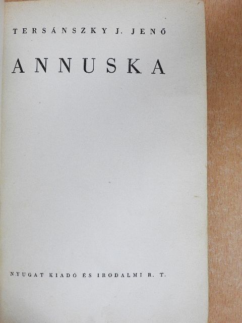 Tersánszky J. Jenő - Annuska [antikvár]