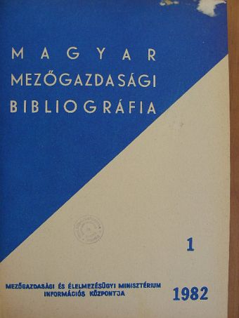 Magyar Mezőgazdasági Bibliográfia 1982/1-4. [antikvár]