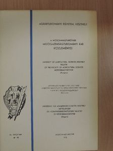 Dr. Szabó Illés - A Mosonmagyaróvári Mezőgazdaságtudományi Kar Közleményei 1972/15 [antikvár]