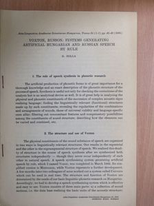 K. Bolla - Voxton, Russon: Systems generating artificial hungarian and russian speech by rule [antikvár]