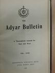 George S. Arundale - The Adyar Bulletin 1925. january-december [antikvár]