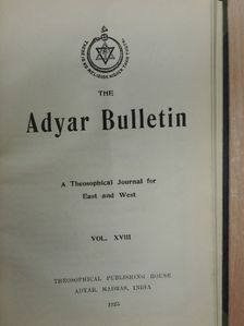 George S. Arundale - The Adyar Bulletin 1925. january-december [antikvár]
